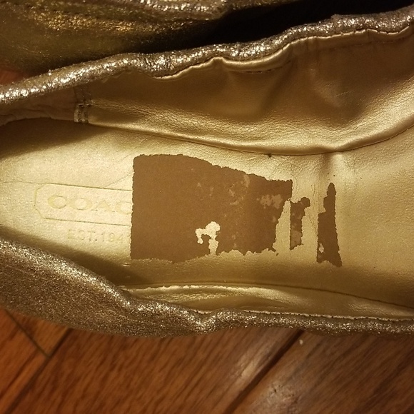 Coach Darsi Flats-  Gold in Size 8.5M - Picture 7 of 10